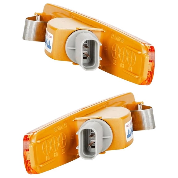 Right Left Pair Side Marker Light Assembly Halogen Compatible with 2001-2006 Hyundai Elantra GLS 2.0L GT Limited I4 Sedan Hatchback HY2551109 92303-2D050