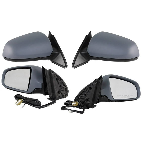 New Pair Door Mirrors Fits Audi A4 2007 2008 Power Heat No Memory 8E1858532Aa01C