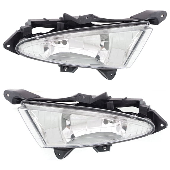 New Pair Of Fog Lights Compatible With Hyundai Elantra Limited Sedan 2007-2010 By Part Numbers HY2593127 92202-2H000 762405-63174-5 H107567 HY2592127 92201-2H000 762405-63175-2 H107568