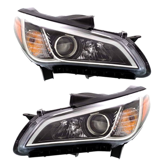 New Pair Of Halogen Headlight Compatible With Hyundai Sonata Sedan 2015-2017 by Part Number 92102-C2000 92102C2000 92101-C2000 92101C2000 HY2503183 HY2502183