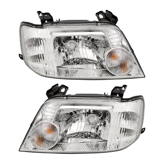 New Pair Of Halogen Headlight Compatible With Mercury Mariner Hybrid 2006-2007 by Part Number 5E6Z-13008-AA 5E6Z13008AA 5E6Z-13008-BA 5E6Z13008BA 5E6Z-13008-AA 5E6Z13008AA 5E6Z-13008-BA
