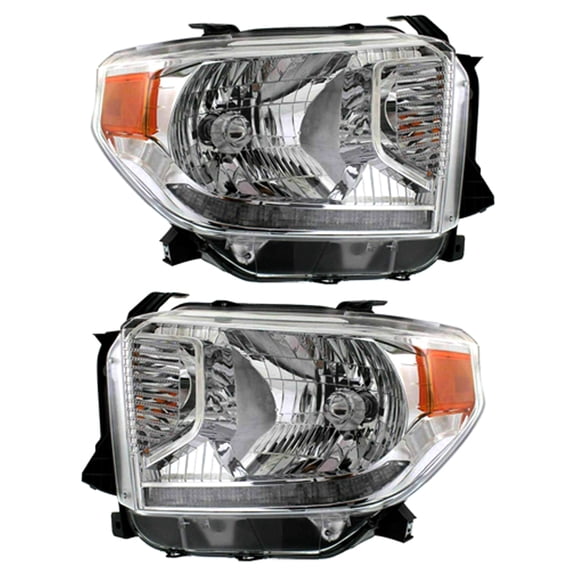 New Pair Of Halogen Headlight Compatible With Toyota Tundra 1794 Edition Extended 2014-2017 by Part Number 81110-0C101 811100C101 81150-0C101 811500C101 TO2503220 TO2502220