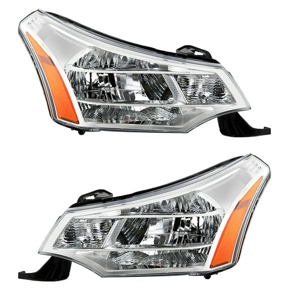 New Pair Of Halogen Headlights Is Compatible With Dodge Grand Caravan Se Mini Passenger Van 4 Door 3.3L 2008 2009 2010 By Part Number By Part Number 5113333Ad
