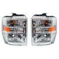 thumbnail image 1 of New Pair Of Halogen Headlights Compatible With Ford E-350 Super Duty XL Extended Passenger Van 3 Door 5.4L 2008 2009 2010 2011 2012 2013 2014 part number FO2503249 FO2502249 AC2Z-13008-D AC2Z-13008-C, 1 of 5