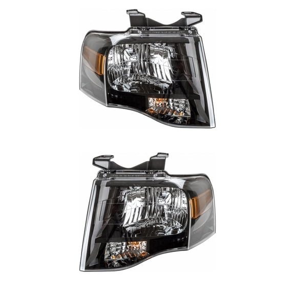 New Pair Of Halogen Headlights Compatible With Ford Expedition El Limited King Ranch 2007 2008 2009 2010 2011 2012 2013 2014 By Part Number 7L1Z-13008-Cb 7L1Z-13008-Db