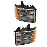 New Pair Of Halogen Headlights Compatible With GMC Sierra HD SL SLE SLT WT XFE 1500 2500 3500 2007-2012 2013 2013 By Part Numbers 22853030 22853029 GM2503283 GM2502283