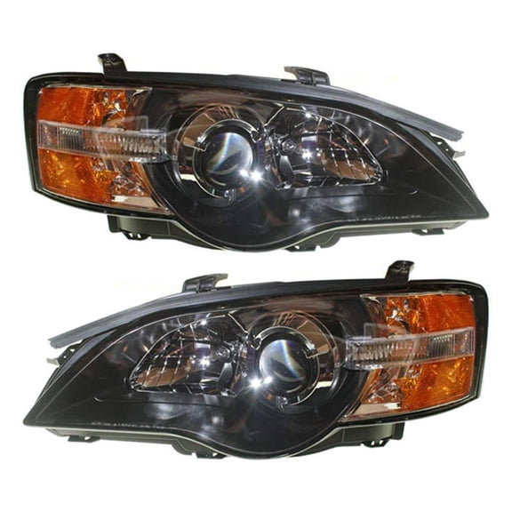 New Pair Of Halogen Headlights Compatible With Sedon Subaru Legacy Outback Limited Wagon XT GT R I 2005 By Part Numbers 84001AG10B 84001AG11B SU2503116 SU2502116