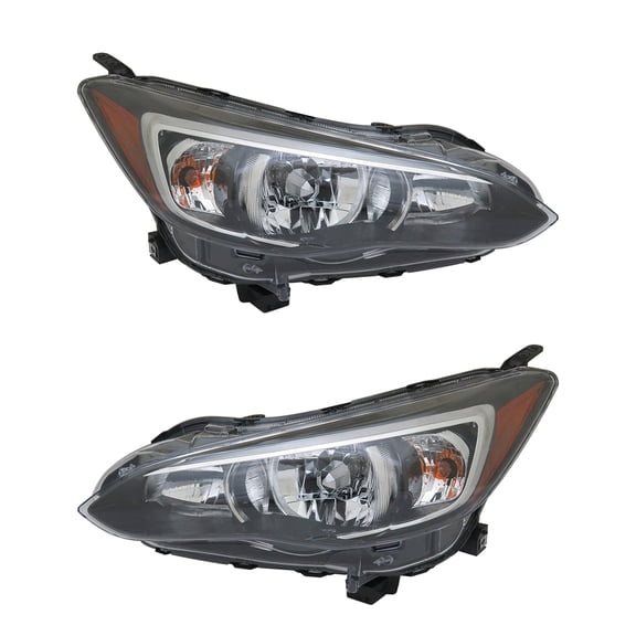 New Pair Of Halogen Headlights Compatible With Subaru Impreza Sport Tech Hatchback 4 Door 2.0L 2017 2018 2019 2020 2021 2022 2023 By Part Number 84001Fl00B 84001Fl01B