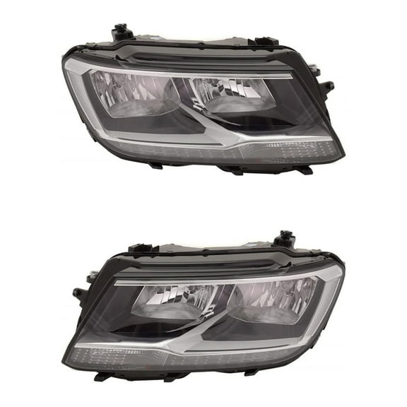 New Pair Of Halogen Headlights Compatible With Volkswagen Tiguan Trendline 2.0L 2018 2019 2020 2021 By Number 5Nl-941-006 5Nl941006 5Nl-941-005 5Nl941005 5Nl 941 006 5Nl 941 005 Vw2502169 Vw2503169