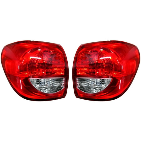 New Pair Of Halogen Outer Tail Lights Compatible With Toyota Sequoia Sr5 Sport Utility 2008 2009 2010 2011 by Part Number 81550-0C080 815500C080 81560-0C080 815600C080 TO2805115 TO2804115