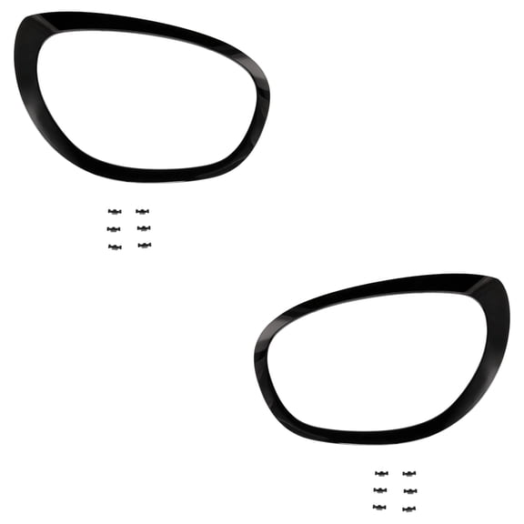 New Pair Of Headlight Bezel Compatible With Mini Cooper Countryman John Cooper Works ALL4 4 Cyl 2.0L Cooper Countryman ALL4 3 Cyl 1.5L 2021-2023 By MC2506107 MC2507107 51138739351