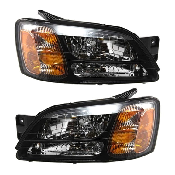 New Pair Of Headlight Compatible With Subaru Outback H6 Wagon Sedan 2003-2004 by Part Number 84001-AE14A 84001AE14A 84001-AE15A 84001AE15A SU2503105 SU2502105