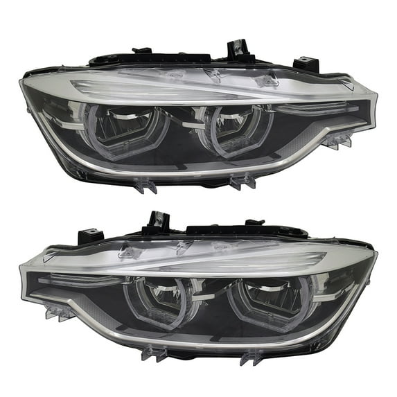 New Pair Of Headlights Compatible With BMW 320i 328d 328i 330i 340i xDrive Sedan Wagon 2016-2018 By Bm2503187 63 11 7 419 630 762405-81256-4 Bm2502187 63 11 7 419 629 762405-81257-1
