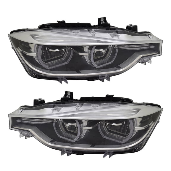New Pair Of Headlights Compatible With BMW 330i 340i Luxury M Sport Line Sedan 2016-2018 By Bm2503187 63 11 7 419 630 762405-81256-4 Bm2502187 63 11 7 419 629 762405-81257-1