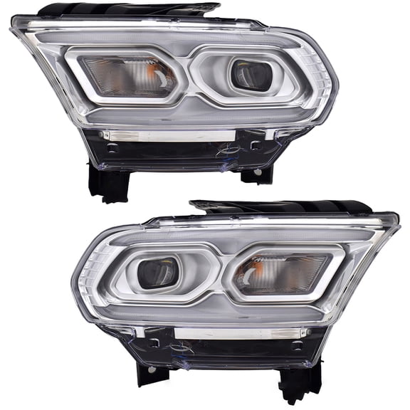 Headlight Compatible with 2021-2024 Dodge Durango 3.6L 5.7L V6 Hellcat Left Driver Side 360HP Replaces CH2502343 68433776AF 68433777AF 68433776AF68433777AF 20-19287-90-9 20-19288-90-9