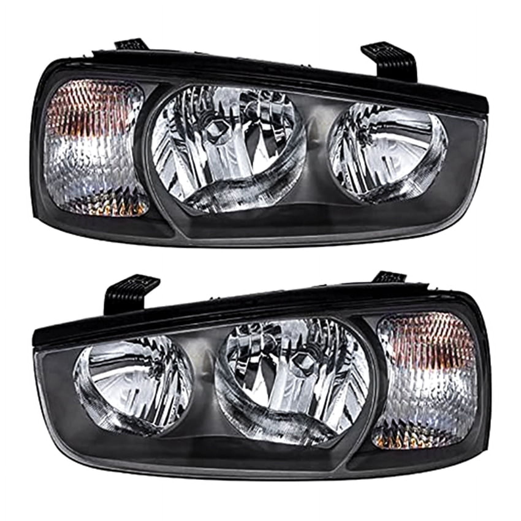 New Pair Headlights Compatible With Hyundai Elantra GLS Sedan 2001 2002 ...