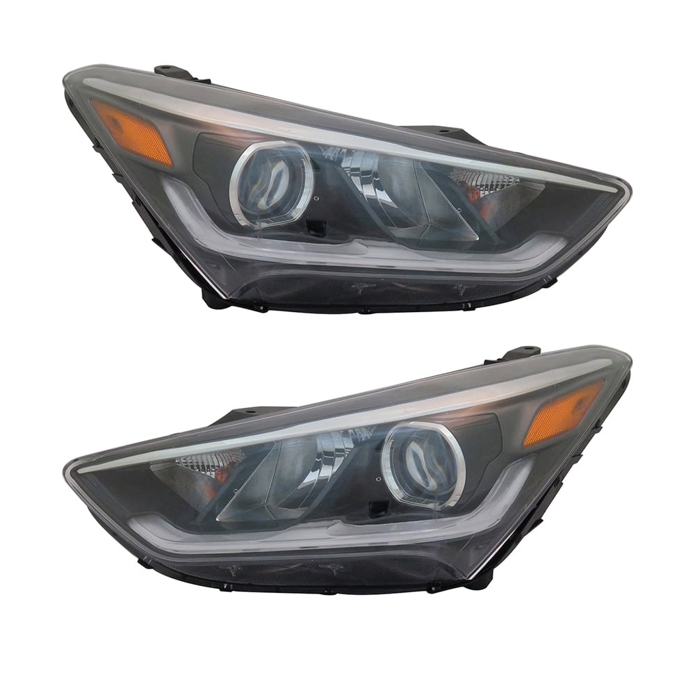 New Pair Of Headlights Compatible With Hyundai Santa Fe Sport Base ...