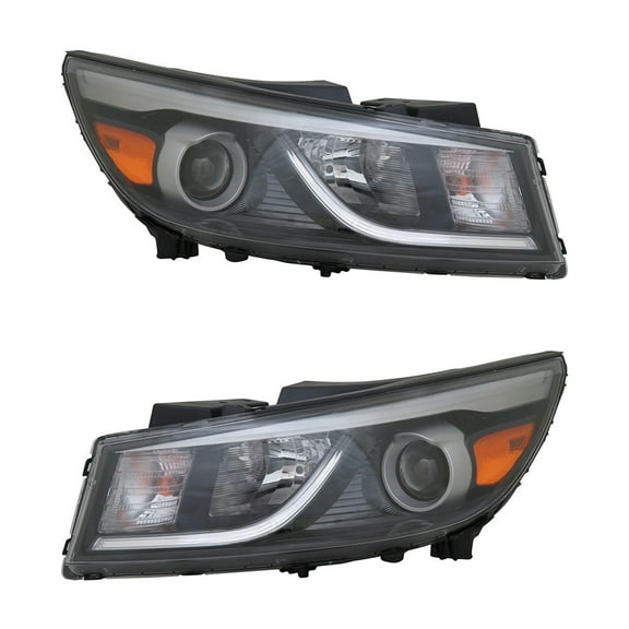 New Pair Of Headlights Compatible With Kia Sedona Lx Mini Passenger Van 4-Door 2015 2016 2017 2018 By Part Numbers Ki2503183 Ki2502183 92102A9120 92101A9120