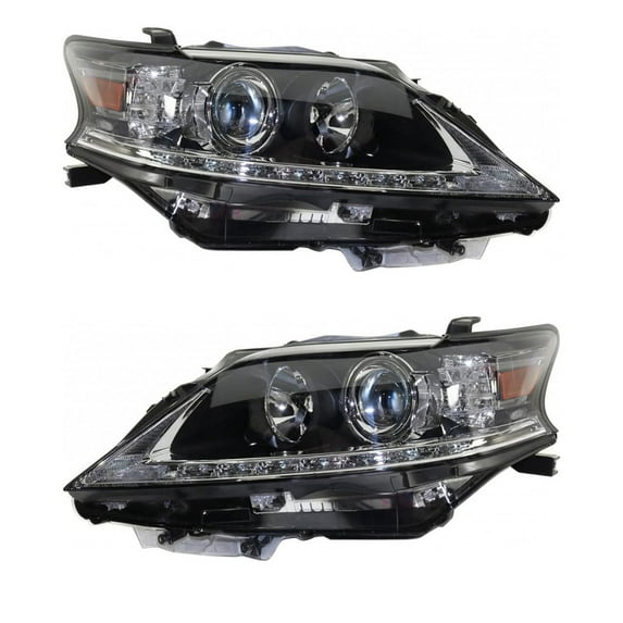 New Pair Headlights Compatible With Lexus RX450h Sportdesign Sport Utility 4 Door 3.5L 2013 2014 2015 By Part Numbers LX2519138 81130-48A80 8113048A80 LX2518138 81170-48A80 8117048A80
