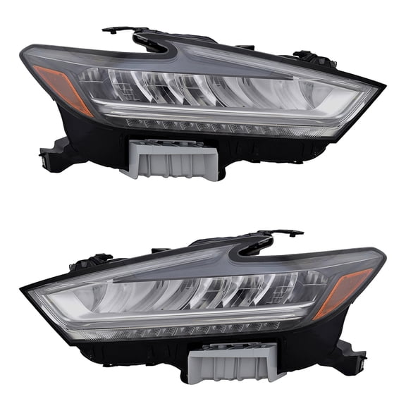 New Pair Of Headlights Compatible With Nissan Maxima Platinum Sedan 2019 2020 2021 By Part Numbers Ni2503269 Ni2502269 26010-9Dj0B 26060-9Dj0B 260109Dj0B 260609Dj0B