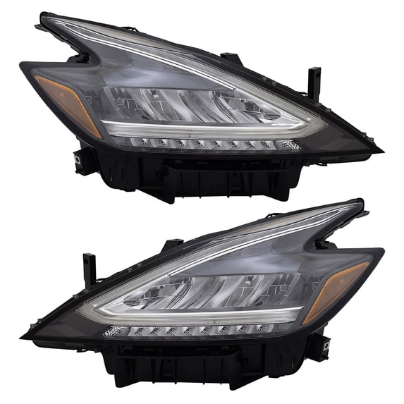 New Pair Of Headlights Compatible With Nissan Murano Platinum Sport Utility 2019 2020 2021 By Part Numbers Ni2503270 Ni2502270 26010-9Uf0D 26060-9Uf0D 260109Uf0D 260609Uf0D