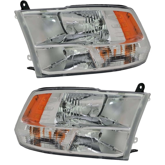 New Pair Headlights Compatible With Ram 1500 Classic Big Horn Express Extended Cab 3.6L 5.7L 2019 2020 2021 2022 By Part Numbers CH2503242 68096438AJ CH2502242 68096439AJ