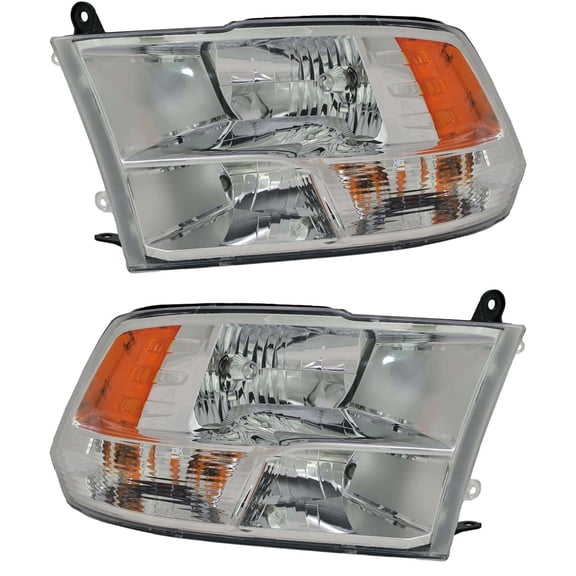 New Pair Headlights Compatible With Ram 2500 Power Wagon Crew Cab 5.7L 6.4L 2013 2014 2015 2016 2017 2018 By Part Numbers Ch2519149 68270496Ae Ch2518149 68270497Ae