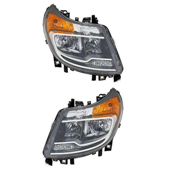 New Pair Of Headlights Compatible With Ram Promaster 3500 Extended Cargo Van 2015 2016 2017 2018 2019 2020 2021 2022 By Part Numbers Ch2503254 Ch2502254 4725944Ak 4725945Ak