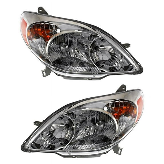 New Pair Of Headlights Compatible With Toyota Matrix XR XRS Wagon 4 Door 1.8L 2003 2004 2005 2006 2007 2008 By Part Numbers 8111002210 8115002220 TO2503140 TO2502140