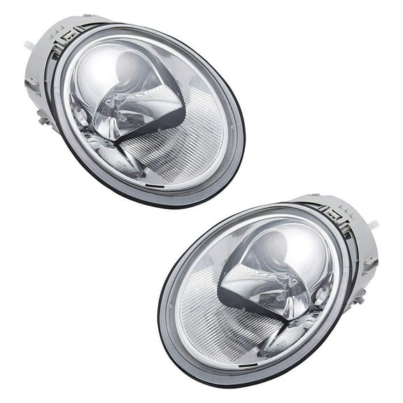 New Pair of Headlights Compatible With Volkswagen Beetle GL Hatchback Convertible 1.8L 1.9L 2.0L 1998-2005 VW2503106 1C0 941 030 K 762405-60832-7 VW2502106 1C0 941 029 K 762405-60833-4