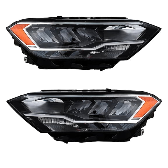 Pair Of Headlights Compatible With Volkswagen Jetta Sport
