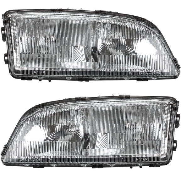 New Pair of Headlights Compatible With Volvo C70 S70 AWD GLT T5 SE Convertible Coupe Sedan 2.3L 2.4L 1998-2002 By VO2503102 8628403-1 762405-60826-6 VO2502102 8628402-3 762405-60827-3