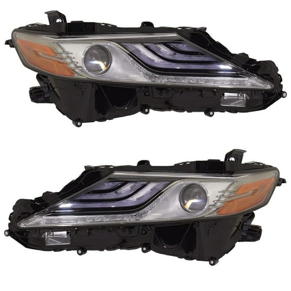 New Pair Of Led Headlights Compatible With Toyota Camry Xse Sedan 4 Door 2.5L 2019 By Part Number To2503288 To2502288 81110-06D81 81150-06D81 8111006D81 8115006D81