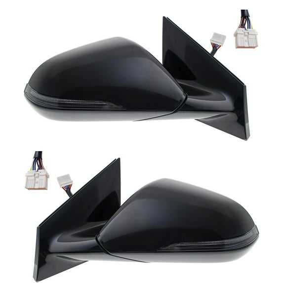 New Pair Of Mirrors Compatible With Hyundai Sonata Hybrid Preferred Sedan 4 Door 2.0L 2018 2019 By part number 87620-C2560 87610-C2560 HY1321239 HY1320239 87620C2560 87610C2560