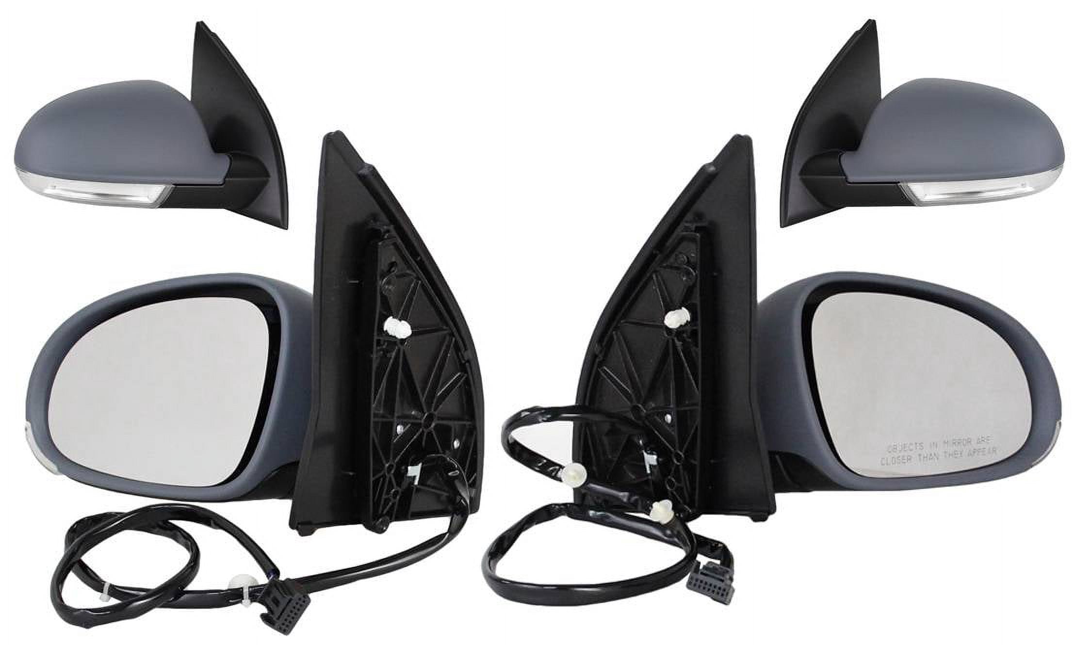 Left Driver & Right Passenger Side Door Mirror Compatible with 2006-2009 Volkswagen GTI Volkswagen Rabbit Power Heated VW1321124 VW1320124 1K1-857-507-DC-9B9 1K1857507DC9B9