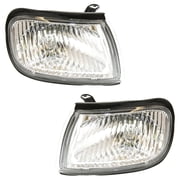 Pair Of Corner Lights Compatible with 1997-1999 Nissan Maxima GLE 3.0L 97-99 SE 3.0L 97-99 GXE V6 VQ30DE DOHC Halogen A32 24V Amber Signal 261750L726 NI2521125 261700L726 NI2520125