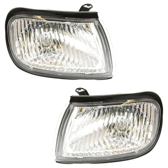 Pair Of Corner Lights Compatible with 1997-1999 Nissan Maxima GXE 3.0L (97-99) SE 3.0L (97-99) GLE V6 DOHC VQ30DE A32 Halogen 24V Amber Signal 261700L726 261750L726 NI2521125 NI2520125