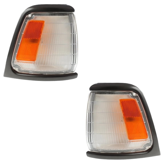 Pair Of Corner Lights Compatible with 1989-1991 Toyota Pickup SR5 3.0L (89-91) SR5 2.4L (89-90) DLX 2.4L (89-91) DLX 3.0L Halogen Gray Bezel I4 8162089176 8161089176 TO2520121 TO2521123