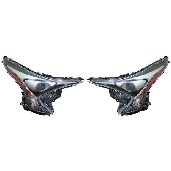 New Pair Of Halogen HeadLights Compatible With Toyota Prius 2016 2017 2018 By Part Numbers 8107047711 TO2503248 TO2502248