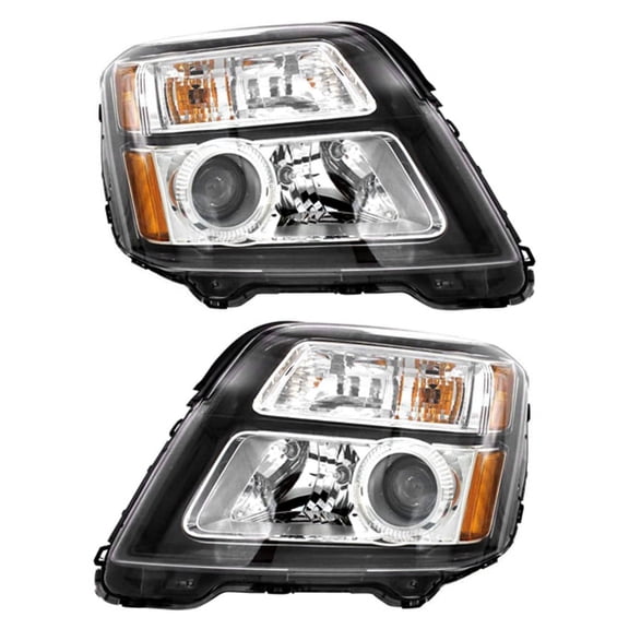 New Pair Of Halogen Headlight Compatible With Gmc Terrain Denali Sport 2016-2017 by Part Number 84791979 84791978 GM2503436 GM2502436