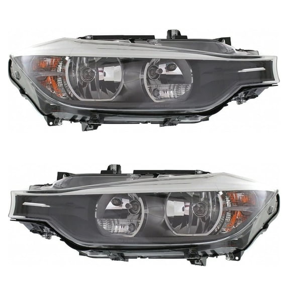 New Pair Of Halogen Headlights Compatible With Bmw 320I 328D Base Sedan 2012 2013 2014 2015 By Part Number 63-11-7-338-710 63-11-7-338-709