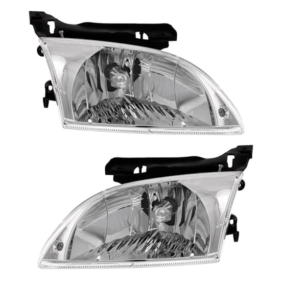 New Pair Of Halogen Headlights Compatible With Chevrolet Cavalier Z24 Sedan Coupe 2000 2001 2002 By Part Number 22666741 22666740