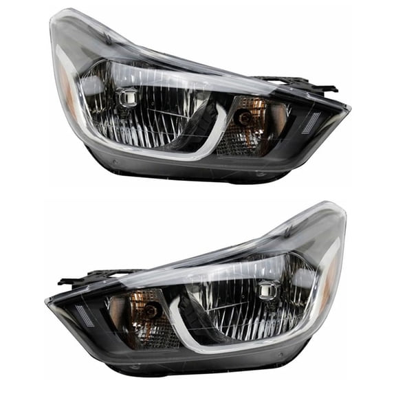 New Pair Of Halogen Headlights Compatible With Chevrolet Spark Lt Hatchback 4 Door 1.4L 2016 2017 2018 By Part Number Gm2503434 42564394