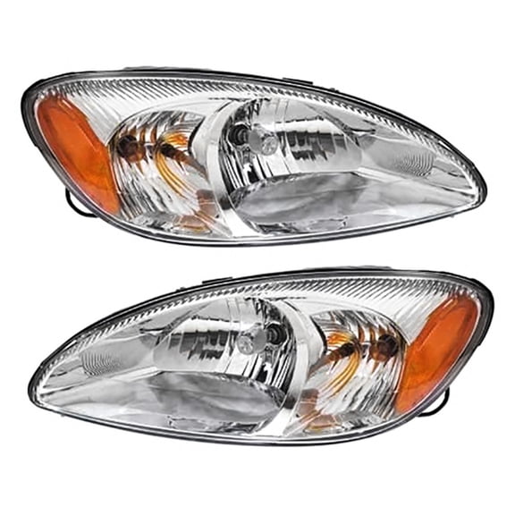 New Pair Of Halogen Headlights Compatible With Ford Taurus