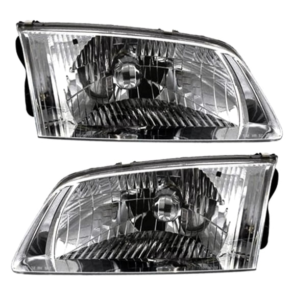 New Pair Of Halogen Headlights Compatible With Mazda 626 Lx Sedan 4 Door 2.5L 2000 2001 2002 By Part Number Gg2A51040B Gg2A51030B