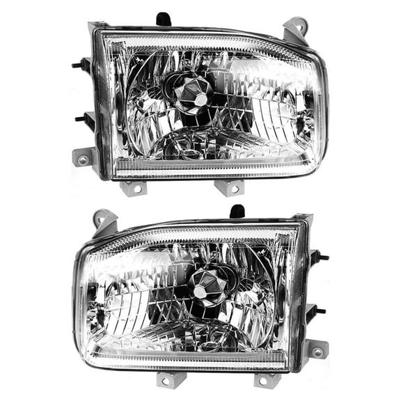 New Pair Of Halogen Headlights Compatible With Nissan Pathfinder Le 3.5L 1999 2000 2001 2002 2003 2004 By Part Number Ni2503127 Ni2502127