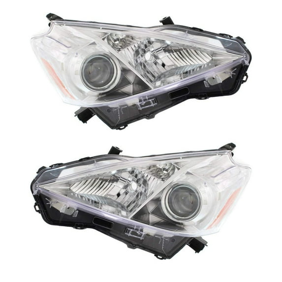 New Pair Of Halogen Headlights Compatible With Toyota Prius V Five Wagon 1.8L 2012 2013 2014 By Part Number 8113047300 8117047300