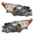 thumbnail image 1 of Headlamp Assembly Left Driver Side and Right Passenger Side Compatible with 2012-2013 Mazda 3 Halogen Projector Black Housing OEM BFD1-51-0L0D High Beam 9005 HB3 Low Beam H11 New, 1 of 3