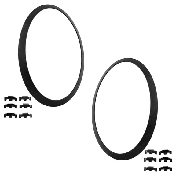 New Pair Of Headlight Bezel Compatible With Mini Cooper Base Cooper John Cooper Works 2014-2023 By MC2506104 MC2507104 51137449209 51137449210