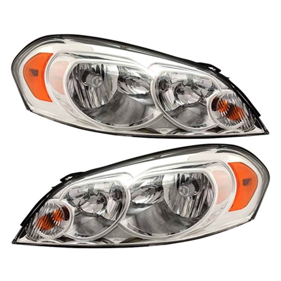 New Pair Of Headlight Compatible With Chevrolet Impala Limited Ls Ltz Lt Sedan 2014-2016 by Part Number 25958360 25958359 GM2503261 GM2502261